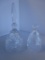 Lot of 2 decorative clear cut crystal bells 4
