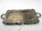 Footed silver plate serving tray inscribed 1978 Anniversary Month Award