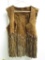 Brown suede beaded vest no labels or size probably ladies size Medium