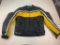 Joe Rocket black, yellow Leather Motorcycle Jacket Men's Size Small