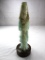 Heavy, hand carved stone Chinese woman statue on stone base. 16.5