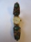 Acqua quarts ladies watch on sterling with green turquoise stone wrist band clasps. 21.05g TW.