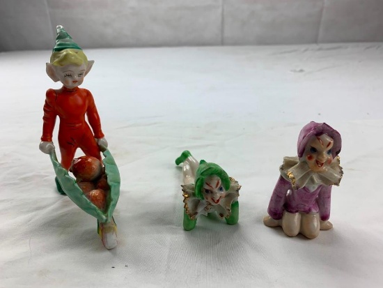 Lot of 3 Porcelain ELF Figures