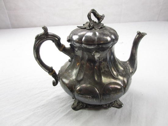 Vintage Phillip Ashberry 126B silver plate tea pot 7" tall