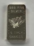 APM 5oz Fine Silver Bullion Bar Eagle American Pacific Mint