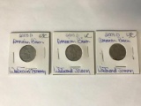 Lot of 3 2005-D Westward Journey American Bison Jefferson Nickels Five Cent Coins