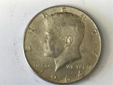 1964-D 90% Silver US Kennedy Half Dollar 50 Cent Coin