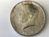 1964-D 90% Silver US Kennedy Half Dollar 50 Cent Coin