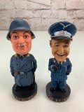 HOGAN'S HEROES Sgt Schultz and Colonel Klink Bobble Heads 2002 NECA