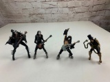 Lot of 3 KISS Band McFarlane Figures and Alice Cooper Figure
