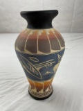 Native American potery vase signed by the artist 9.5