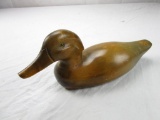 Carved wood duck made in Taiwan 13.5