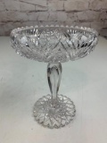 Vintage Crystal Pedestal Candy Dish
