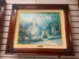 Thomas kinkade limited edition Gallery Proof Canvas print MORNING GLORY COTTAGE 495/1240 G/P Signed