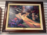 Thomas kinkade limited edition Artist Proof Framed Canvas print SPRING GATE 338/395 A/P Signed COA