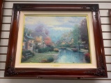 Thomas kinkade limited edition Artist Proof Framed Canvas print LAMPLIGHT BROOKE 290/400 A/P Signed