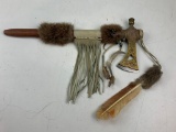 Vintage Native American Tomahawk Hatchet Replica Axe Functional Peace Pipe