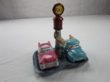 Old time gas station salt and pepper shaker set