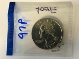 1997 Proof US Washington Quarter in Plastic