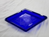 Vintage cobalt blue Camel Special Lights cigarette advertising ashtray 7.5