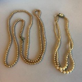 Lot of 2 Misc. Pearl Necklaces of Varying Lengths