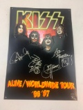 KISS Alive/Worldwide Tour ?96 ?97 Metal Sign Official Item Simmons Stanley Criss