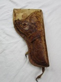 Vintage leather gun holster, no belt. 10