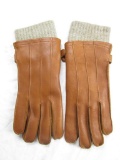 Pair of XL deerskin gloves with knit liners