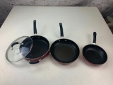 Lot of 3 kitchen essentials calphalon Frying Cooking Pans