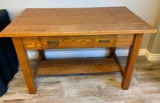 Vintage solid Wood Desk with drawer