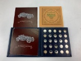 1970 Franklin Mint 25-Coin Collection of Antique Car Sterling Silver Coins - Series 3 Set with Book