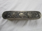 Vintage silverplate shoe brush