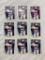 1990 Leaf Baseball MARQUIS GRISSON Lot of 9 ROOKIE Cards