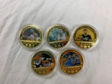 Set of 5 KEVIN DURANT Basketball Limited Edition Novelty Tokens Coins