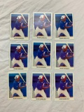1990 Leaf Baseball DELINO DESHIELDS Lot of 9 ROOKIE Cards