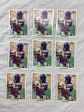 1990 Leaf Baseball GREG VAUGHN Lot of 9 ROOKIE Cards