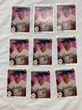 1990 Upper Deck Baseball GREG VAUGHN Lot of 9 ROOKIE Cards
