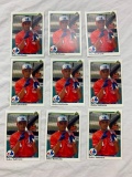 1990 Upper Deck Baseball DELINO DESHIELDS Lot of 9 ROOKIE Cards