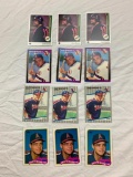 1989 Baseball DANTE BICHETTE Lot of 12 ROOKIE Cards- Topps, Bowman, Donruss and Upper Deck