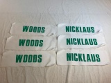Lot of 6 TIGER WOODS JACK NICKLAUS Golf Caddie Name Plates