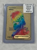 POKEMON Trainer Allister Limited Edition Replica Gold Metal Card