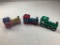 Lot of 3 Metal Trains Candy Containers with one still sealed