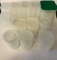 Lot of 12 Plastic Coin Tube Containers for Dollars, Half Dollars and Quarters