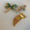 Lot of 3 Misc. Gold-Toned Costume Brooches