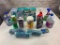 Lot of household Cleaning Supplies- Comet, Bleach, Miracle Scrub, Spay Wash, Facial Tissue