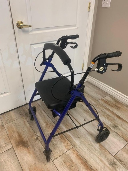 Drive Medical Basic Aluminum Walker Blue