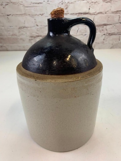 Vintage Crock Jug with Corn Cob Cork