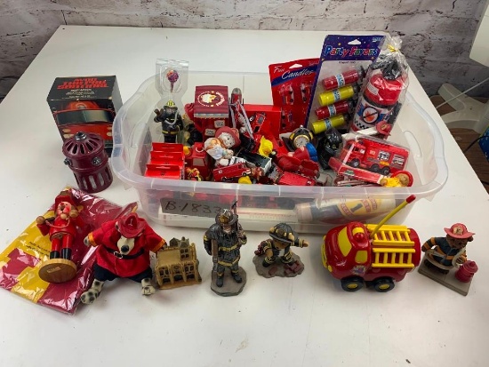 Large lot of Firemen Firefighter memorabilia- Toys, Diecast, Figures and more