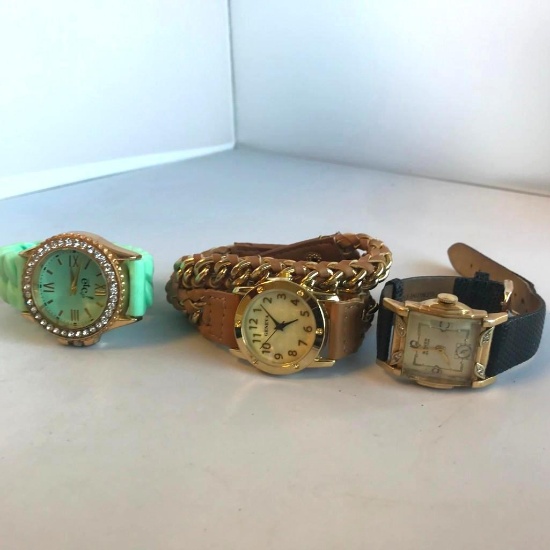 Lot of 3 Misc. Watches (GRUEN, RUE21, and GENEVA)