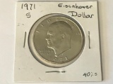 1971-S $1 Silver Eisenhower Proof Dollar, 40% Silver